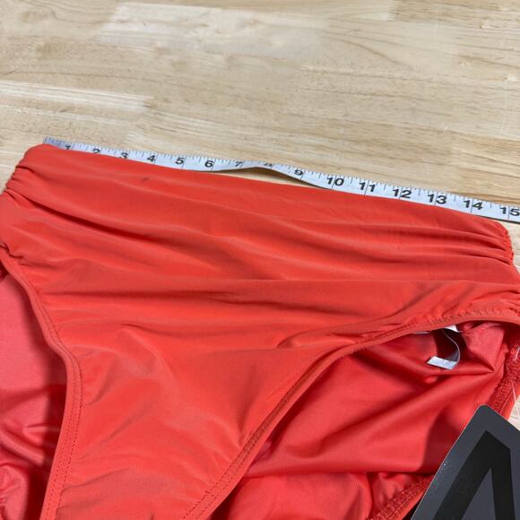 MAGICSUIT NWT Reese Cowl Back Tankini Top & Shirred Bikini Bottom Size 16 Orange - Picture 10 of 16